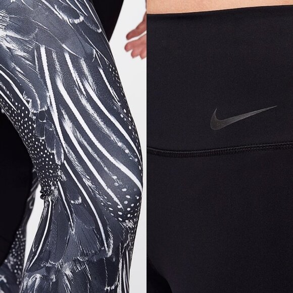 Nike Power Flutter Leggings Print Dri-Fit High Rise Size XS Yoga Running Pants - Picture 13 of 13